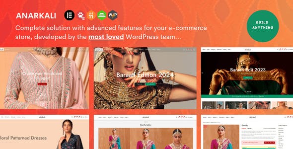 Anarkali -  Fashion Shop Ecommerce Elementor Theme