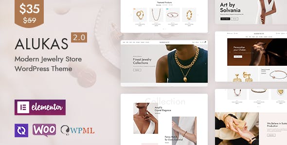 Alukas - Modern Jewelry Store WordPress Theme