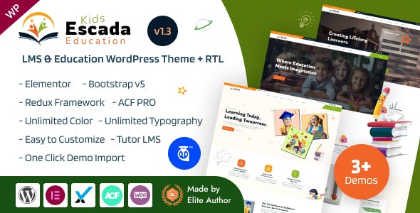 Escada - Kids School & Education LMS Elementor WordPress Theme