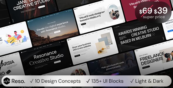 Resonance - Creative Modern Agency, Freelancer & Portfolio WordPress Theme