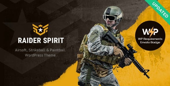 Raider Spirit | Airsoft Club & Paintball WordPress Theme