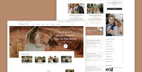 MikeyNotes - Wedding Blogging WordPress Theme