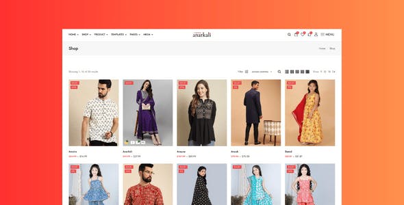 Anarkali -  Fashion Shop Ecommerce Elementor Theme