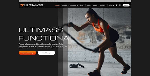 Ultimass – Sport Club Template for Adobe XD