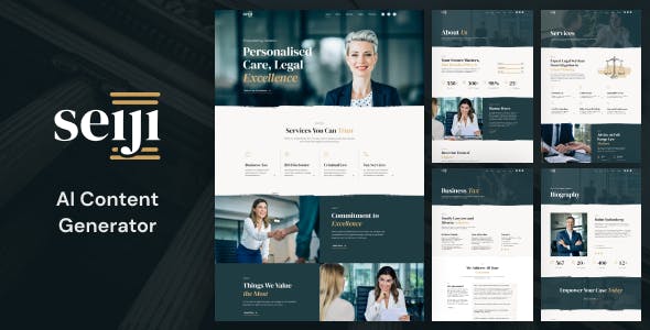 Seiji - WordPress Theme for Lawyers & Business