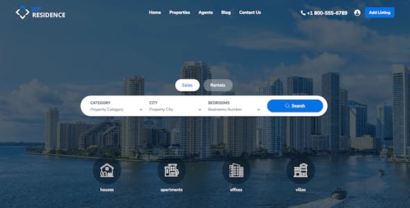 Residence Real Estate WordPress Theme