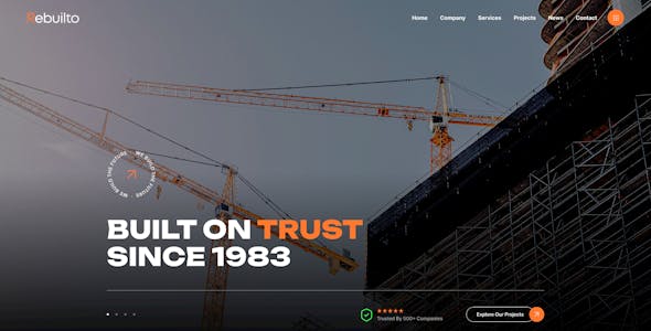 Rebuilto - Construction WordPress Theme