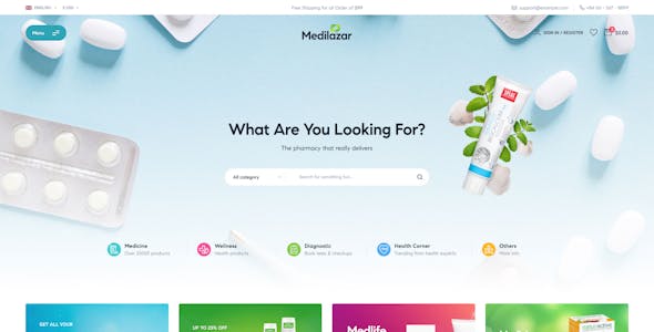 Medilazar - Pharmacy Medical WooCommerce WordPress Theme