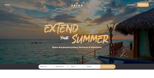 Resort & Hotel WordPress Theme | Erios