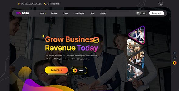 Saira - Digital Agency WordPress