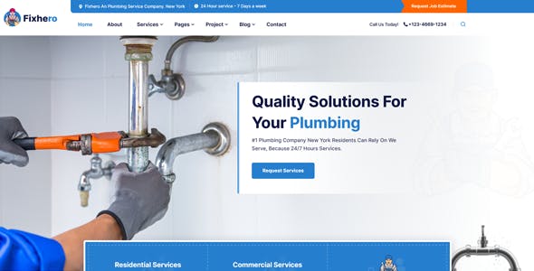 Fixhero - Handyman & Repair Services WordPress Theme