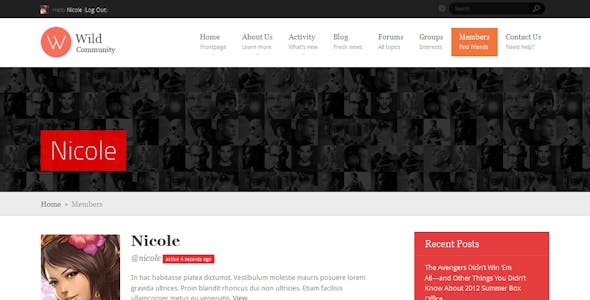 WildCommunity - BuddyPress Community Theme