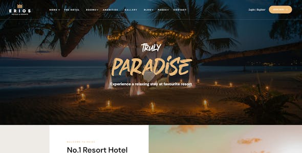 Resort & Hotel WordPress Theme | Erios