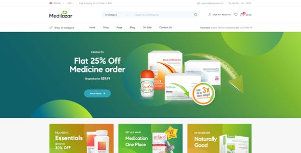 Medilazar - Pharmacy Medical WooCommerce WordPress Theme