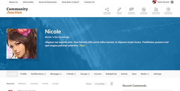 CommunityJunction - BuddyPress Membership Theme