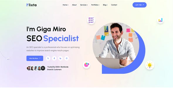 Flixta - Personal Portfolio WordPress Theme