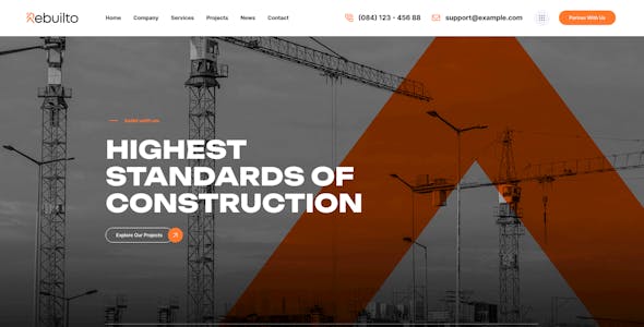 Rebuilto - Construction WordPress Theme