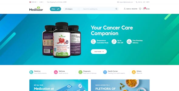 Medilazar - Pharmacy Medical WooCommerce WordPress Theme