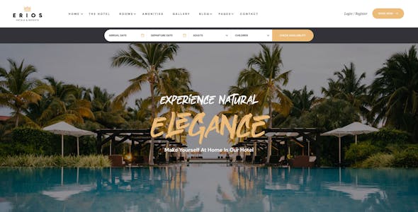 Resort & Hotel WordPress Theme | Erios