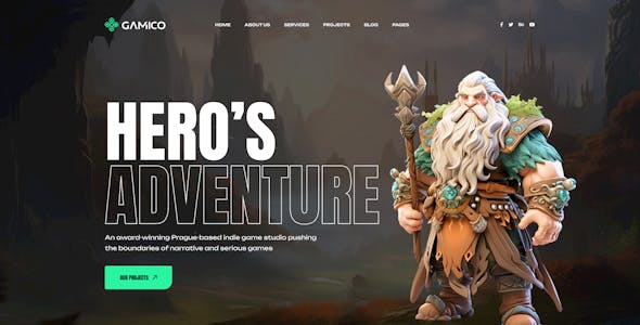 Qamico - Indie Games Studio WordPress Theme