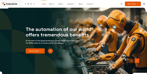 Industrie - Factory & Industry WordPress Theme