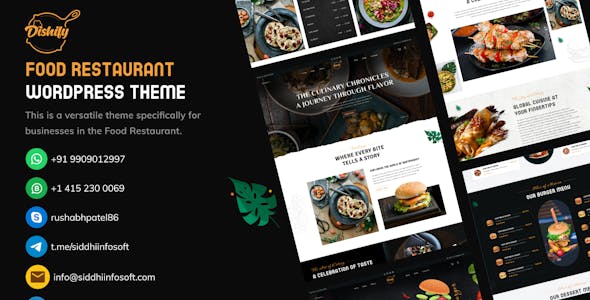 Dishify - Restaurant WordPress Theme