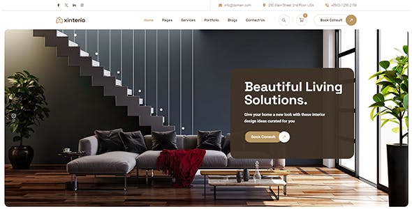 Xinterio - Interior Design WordPress Theme + RTL