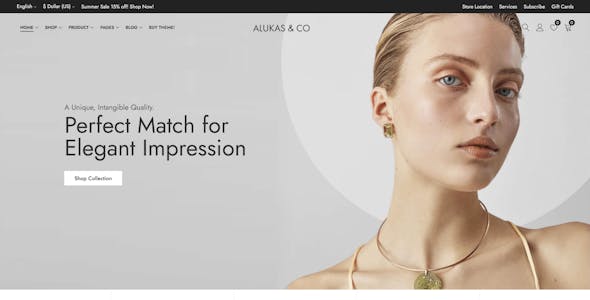 Alukas - Modern Jewelry Store WordPress Theme