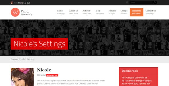 WildCommunity - BuddyPress Community Theme