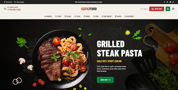 Fazfood - Fast Food Restaurant WordPress Theme