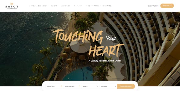 Resort & Hotel WordPress Theme | Erios