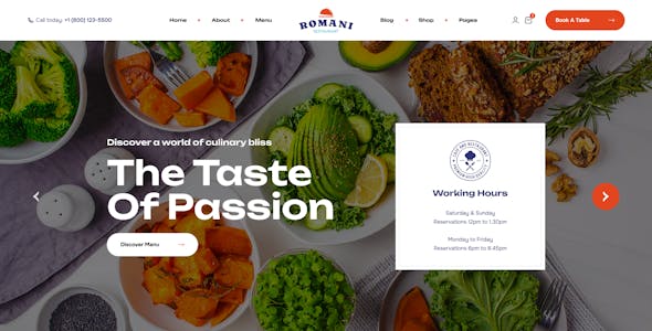 Romani - Restaurant WordPress Theme