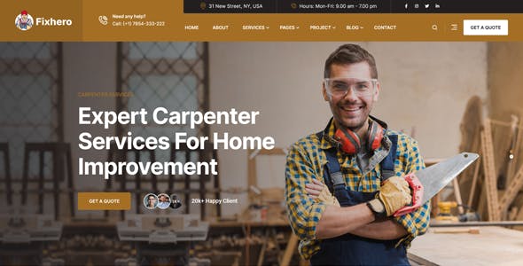 Fixhero - Handyman & Repair Services WordPress Theme