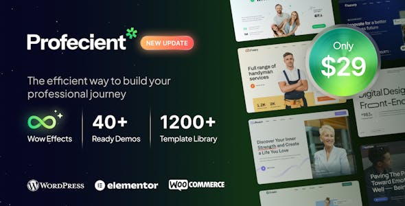 Profecient - Multipurpose Elementor Business & WooCommerce WordPress Theme