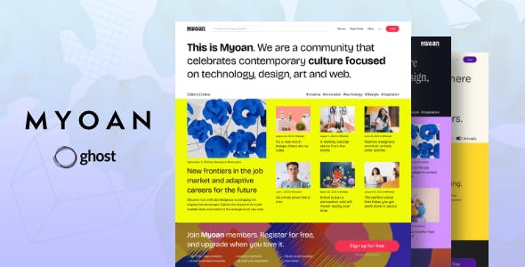 Myoan - Magazine Ghost Blog Theme