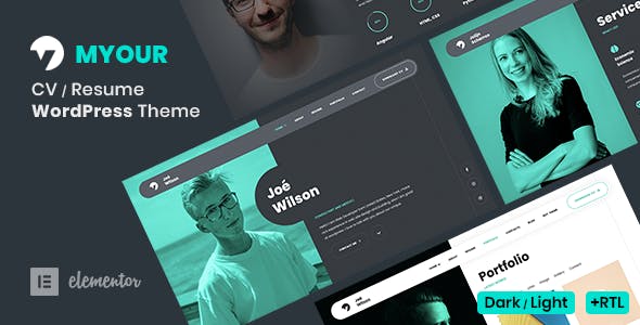 Myour - CV Resume WordPress Theme